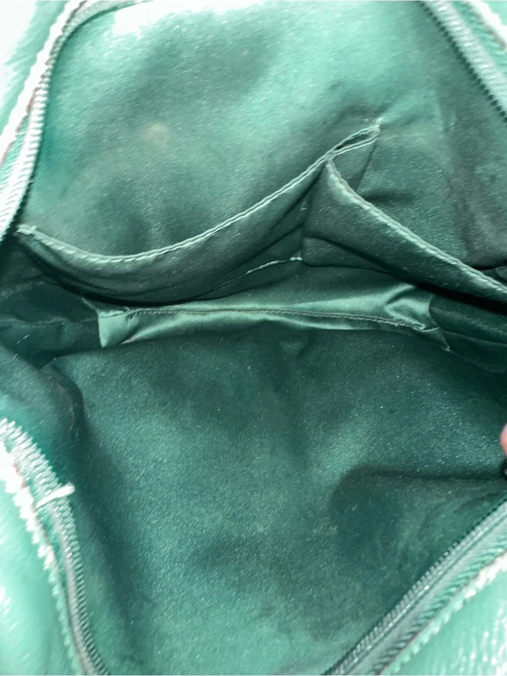 Coach#339 Green Leather Medium Shoulder Bag with Charm Accents